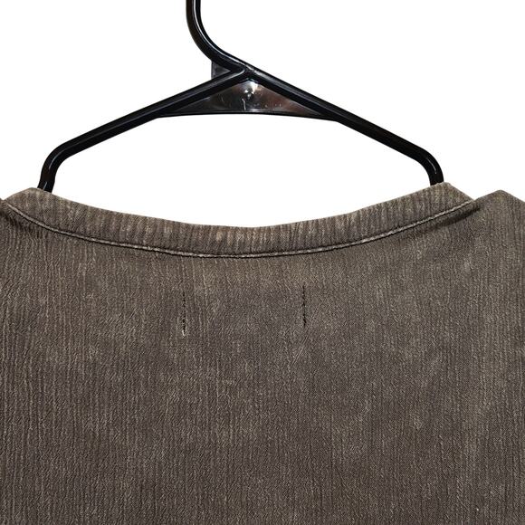 Knox Rose Gray Sleeveless Embroidered Rose Floral V-Neck Tank Top Size Medium - Picture 5 of 9